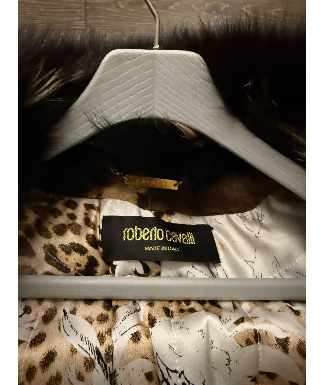 ROBERTO CAVALLI Мульти кожаная дубленка, фото 4