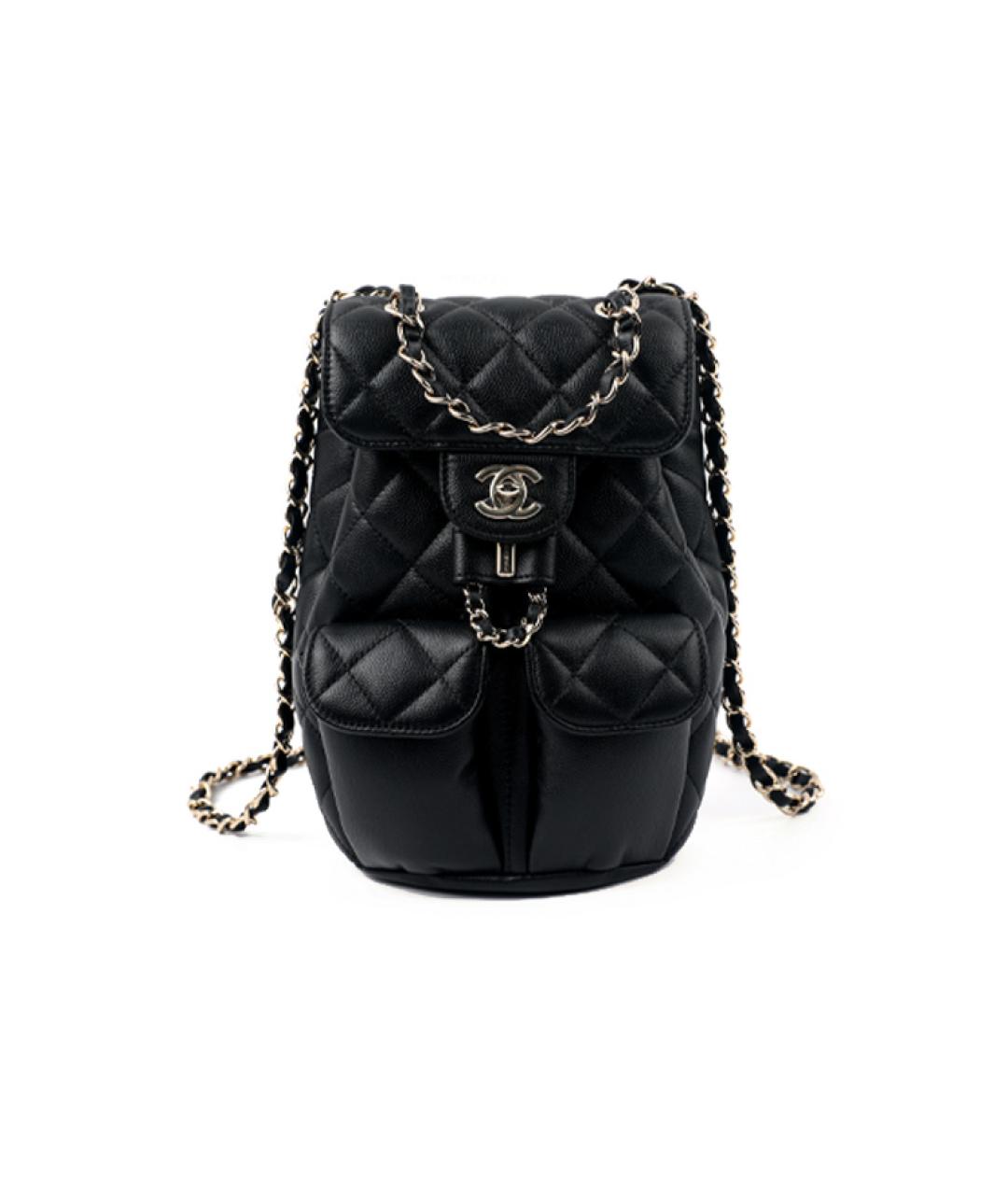 CHANEL Черный кожаный рюкзак, фото 1