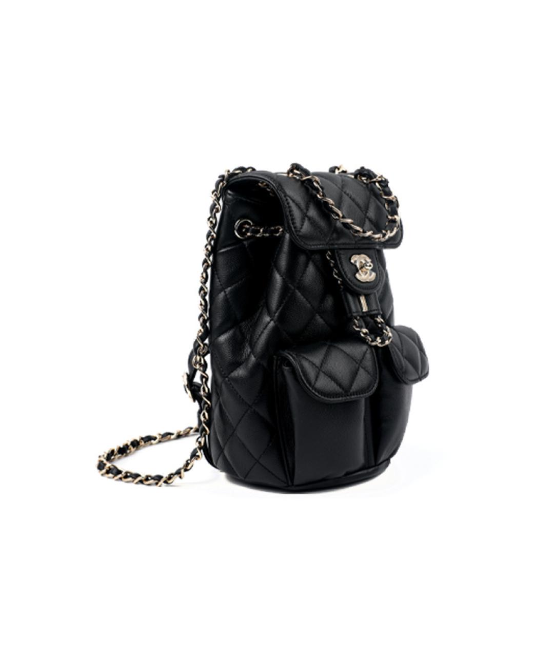 CHANEL Черный кожаный рюкзак, фото 2