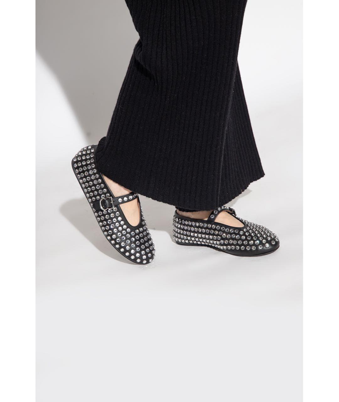 ALAIA Черные кожаные балетки, фото 3