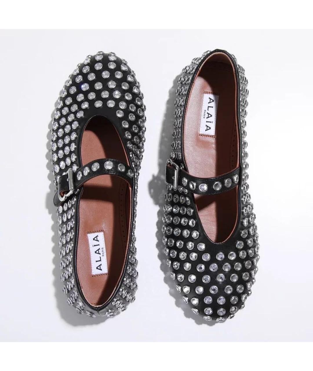 ALAIA Черные кожаные балетки, фото 6