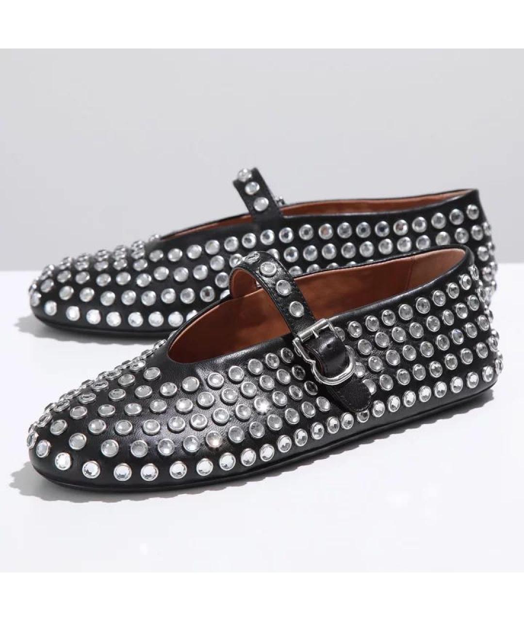 ALAIA Черные кожаные балетки, фото 4