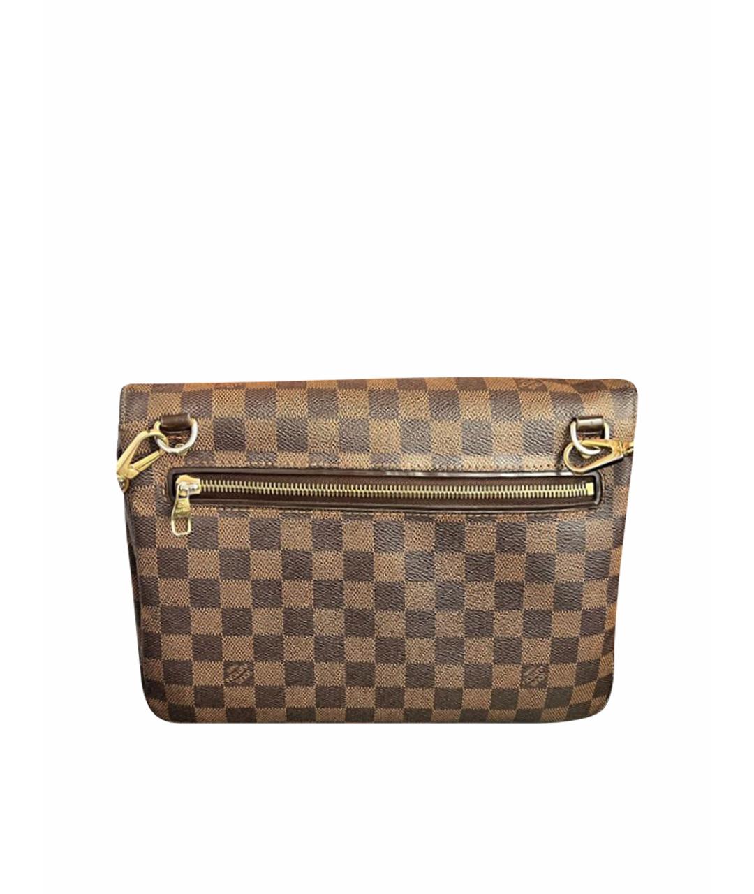 LOUIS VUITTON Коричневая кожаная сумка через плечо, фото 1