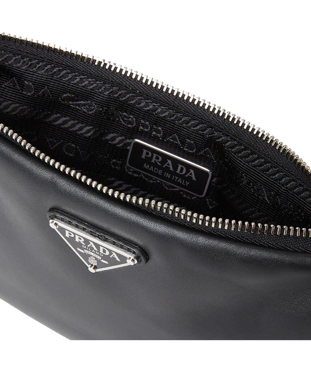 PRADA Черный кожаный кошелек, фото 5