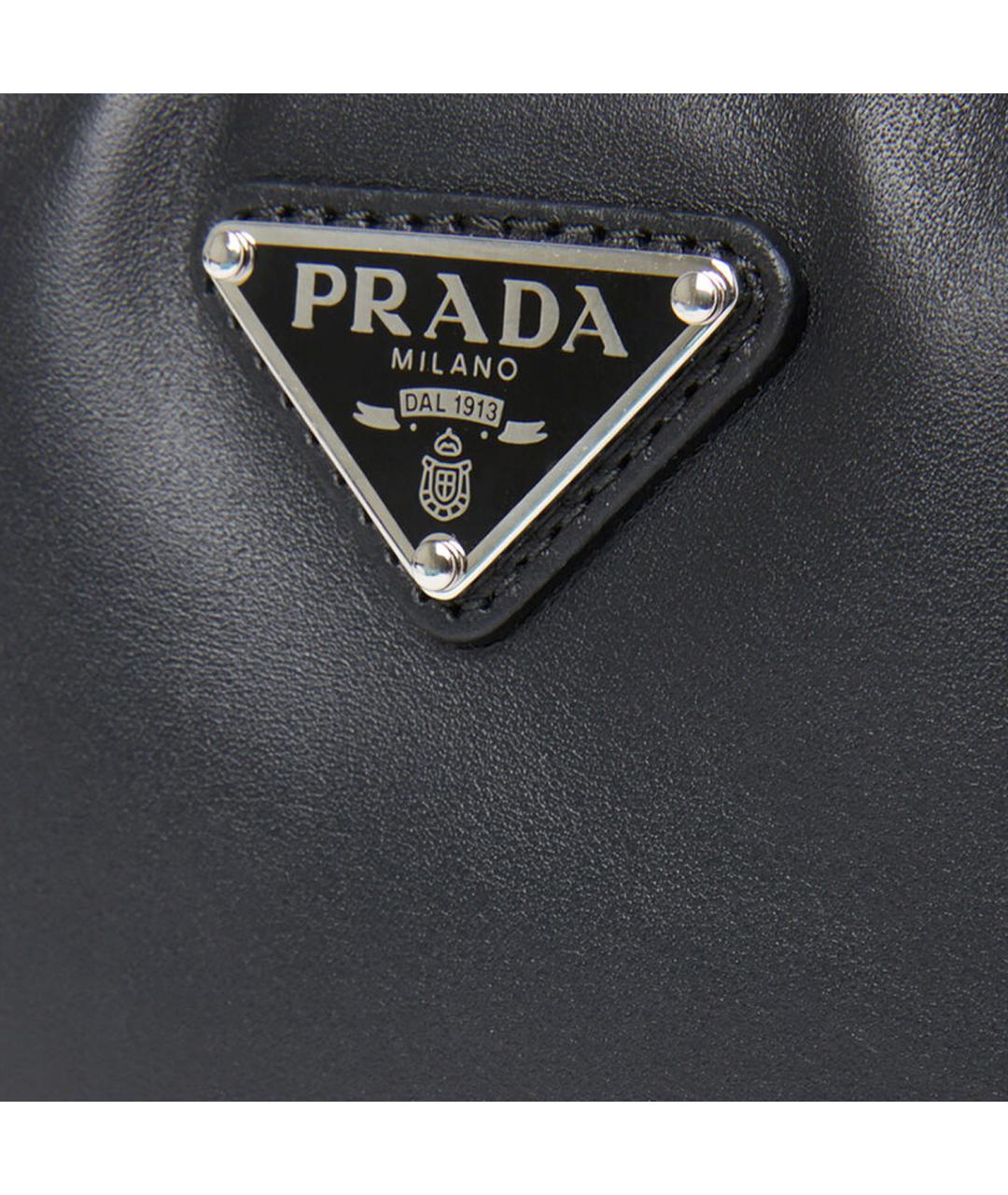 PRADA Черный кожаный кошелек, фото 4