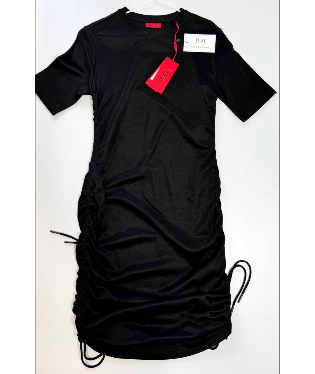 HUGO BOSS Черное полиэстеровое повседневное платье, фото 5