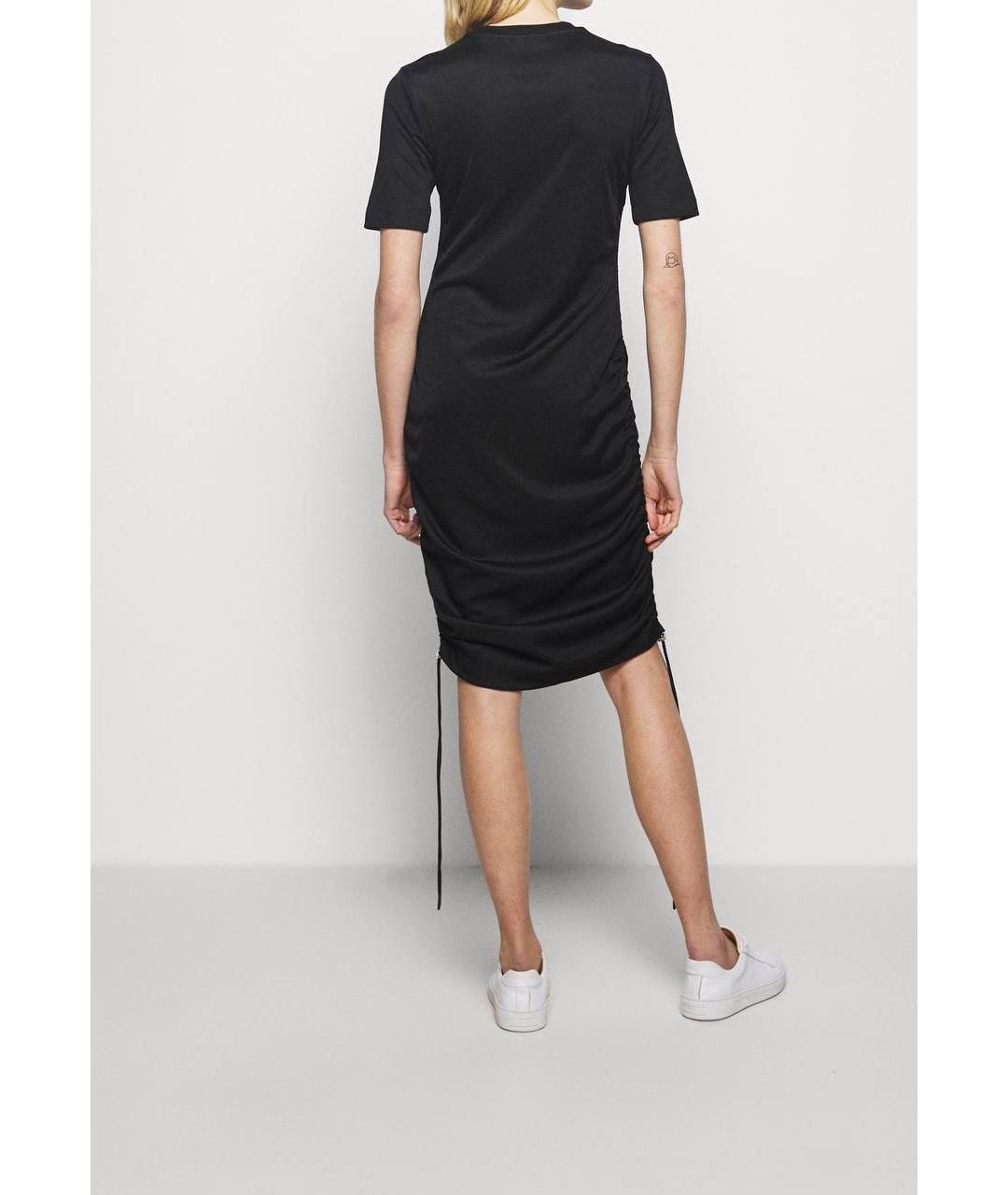 HUGO BOSS Черное полиэстеровое повседневное платье, фото 4