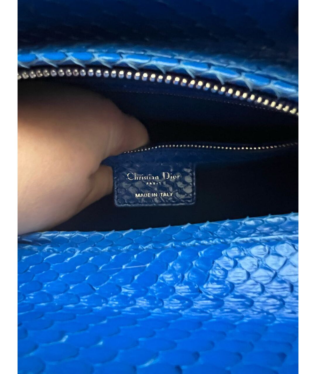 CHRISTIAN DIOR PRE-OWNED Синяя сумка тоут из экзотической кожи, фото 6