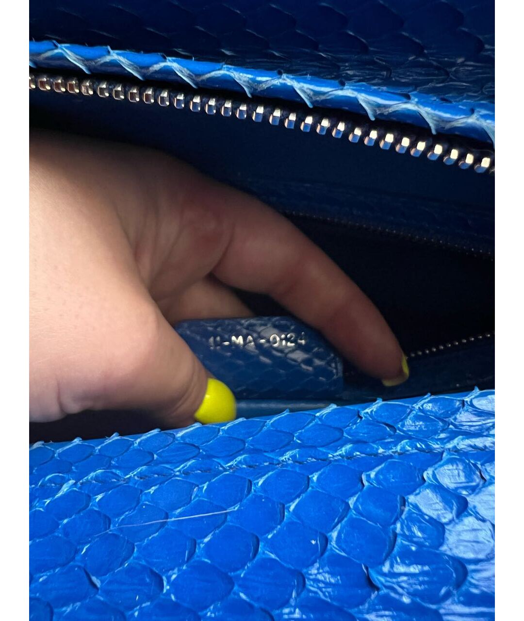CHRISTIAN DIOR PRE-OWNED Синяя сумка тоут из экзотической кожи, фото 7