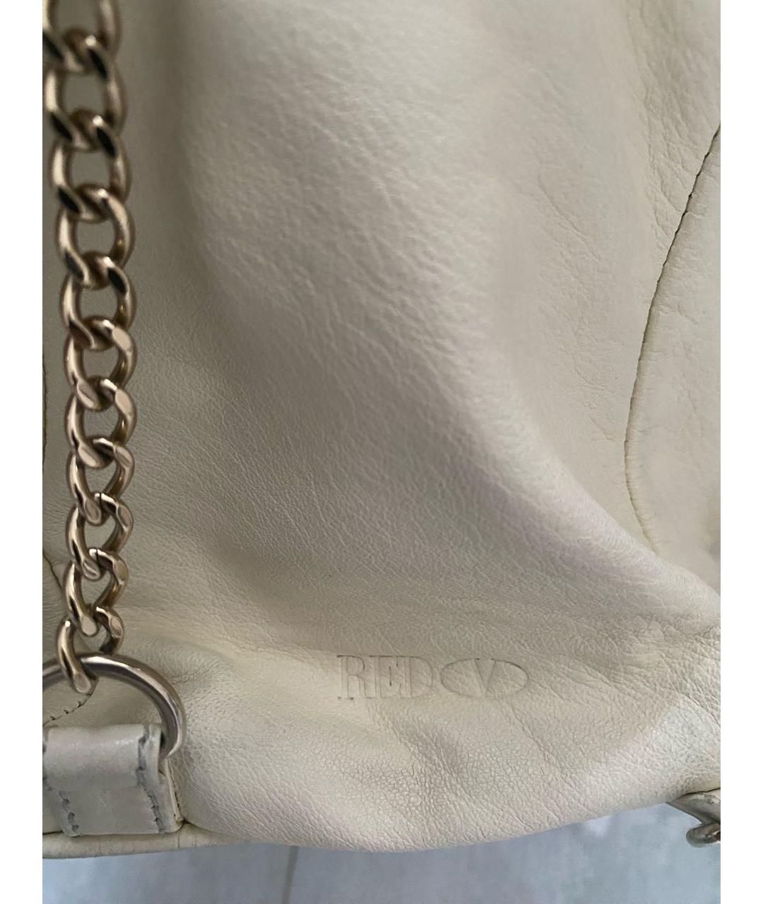 RED VALENTINO Бежевый кожаный рюкзак, фото 8