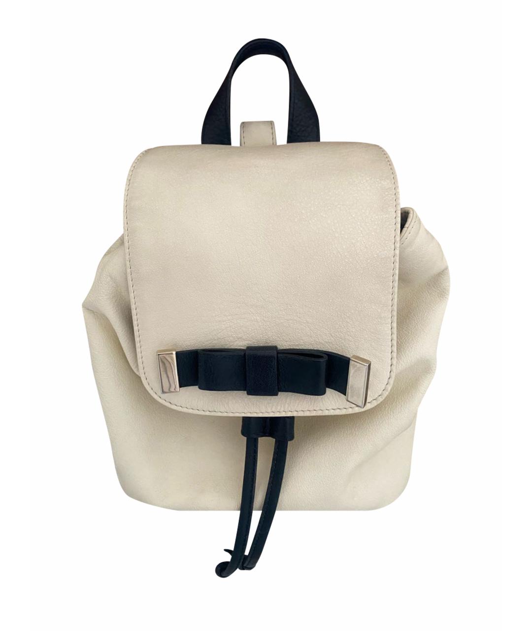 RED VALENTINO Бежевый кожаный рюкзак, фото 1