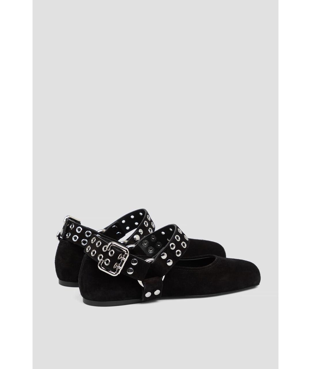 ALAIA Черные замшевые балетки, фото 4