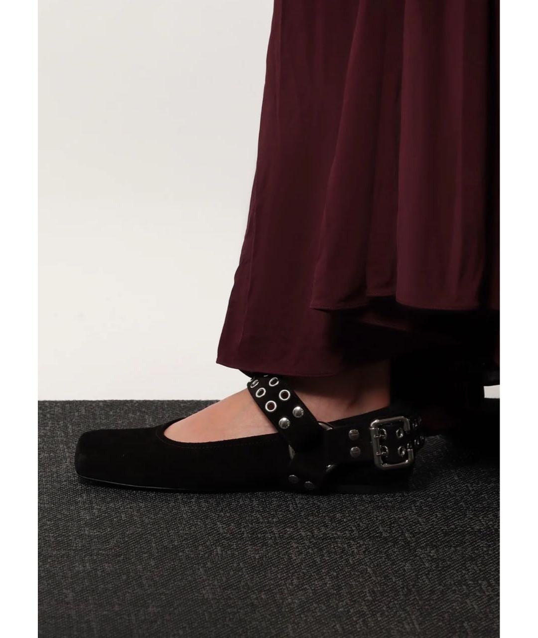 ALAIA Черные замшевые балетки, фото 6