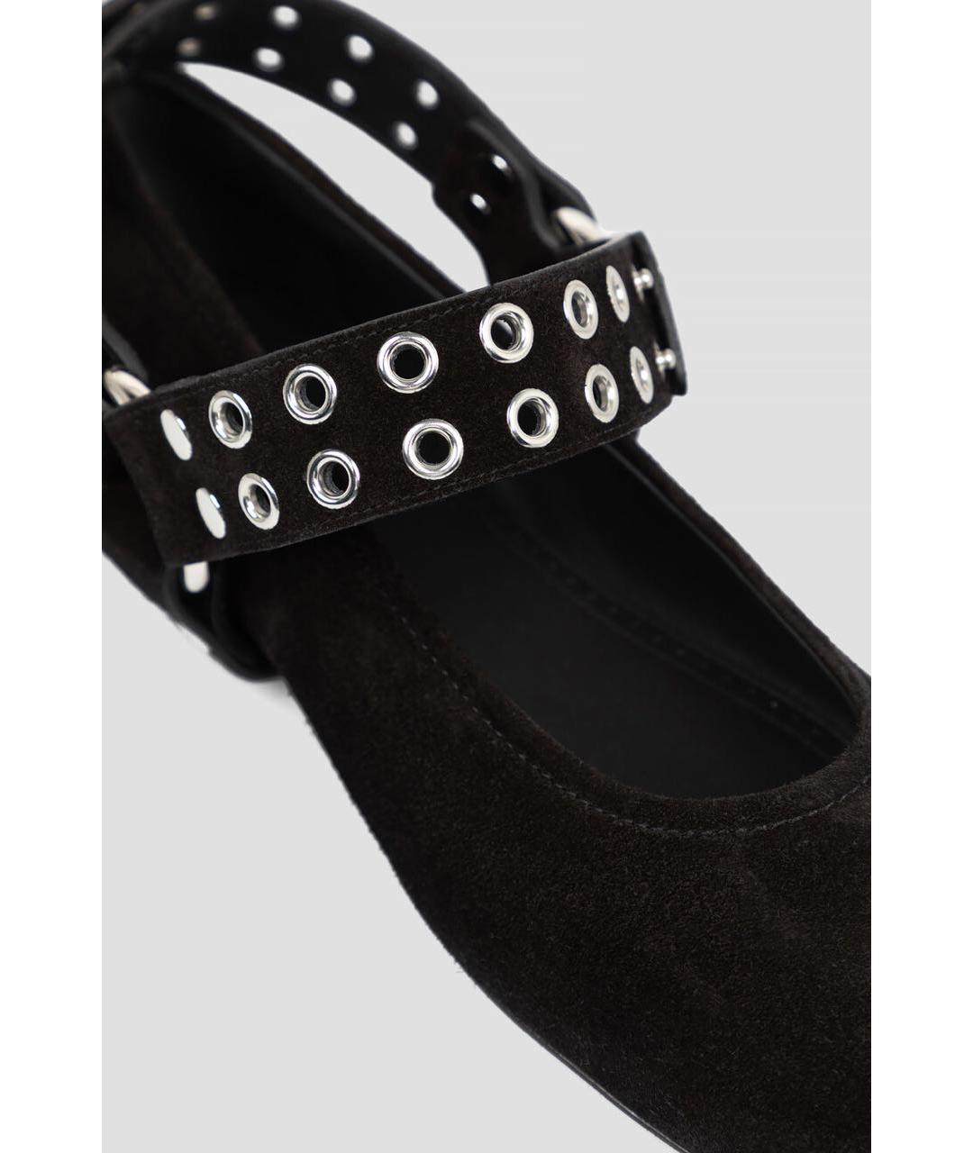 ALAIA Черные замшевые балетки, фото 5