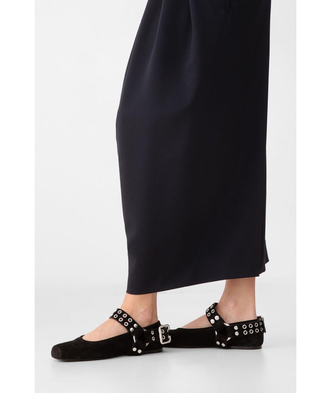 ALAIA Черные замшевые балетки, фото 2