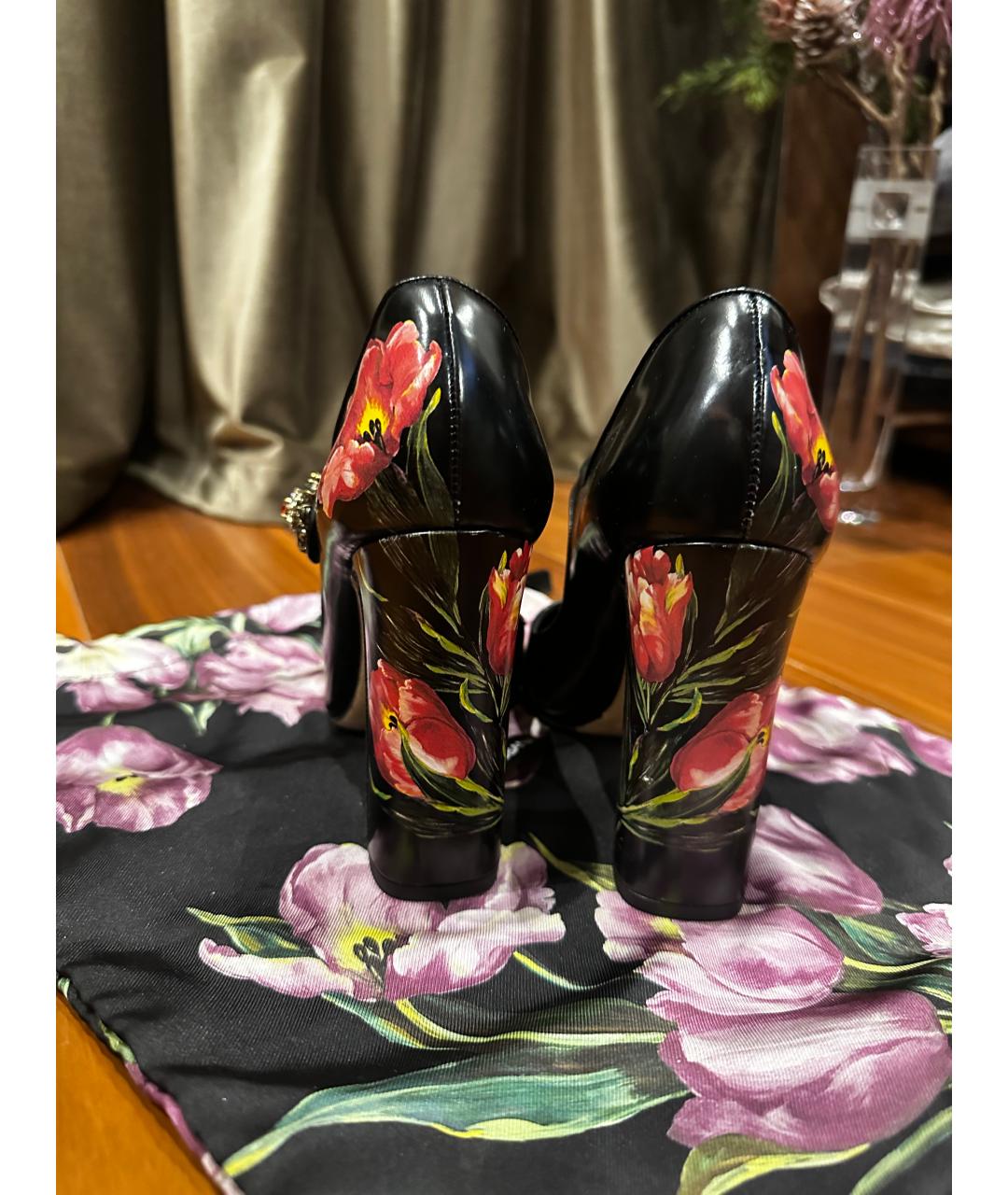 DOLCE&GABBANA Мульти туфли из лакированной кожи, фото 4