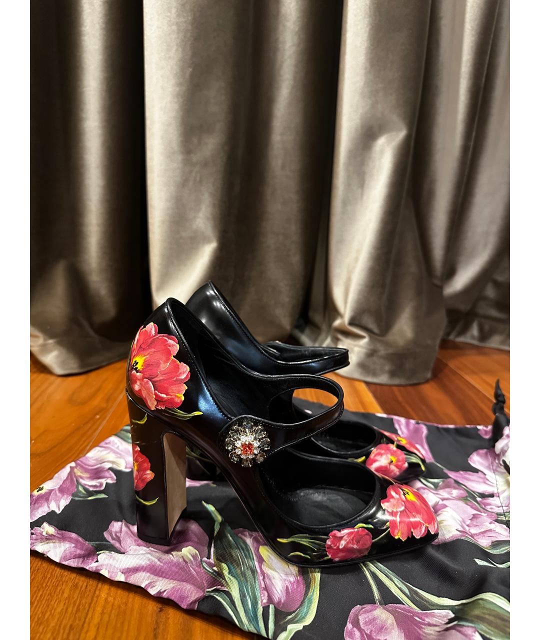 DOLCE&GABBANA Мульти туфли из лакированной кожи, фото 5