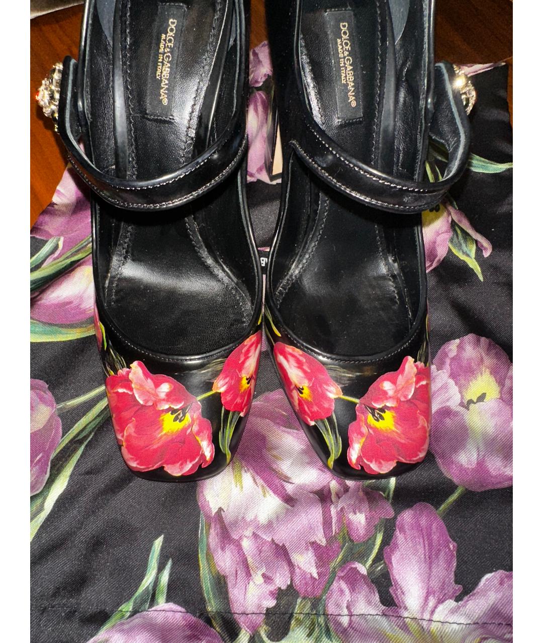 DOLCE&GABBANA Мульти туфли из лакированной кожи, фото 2