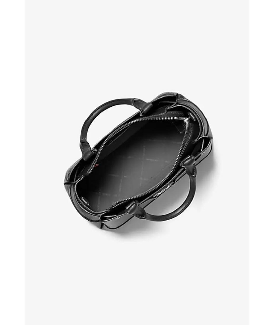 MICHAEL KORS Черная кожаная сумка с короткими ручками, фото 2