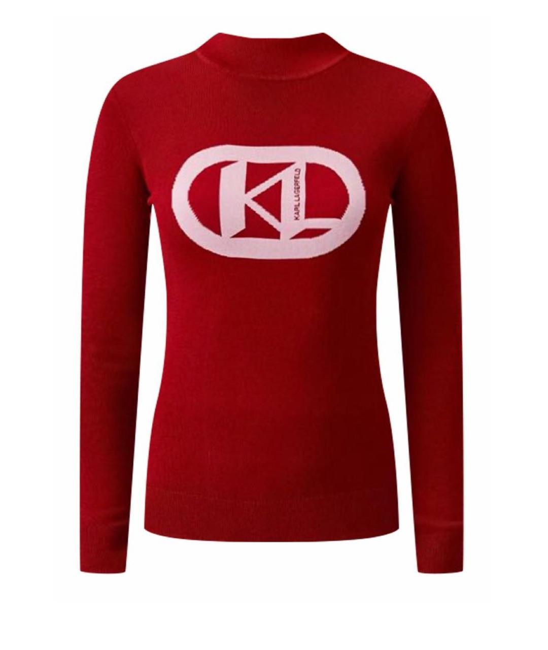 KARL LAGERFELD Красная вискозная водолазка, фото 1