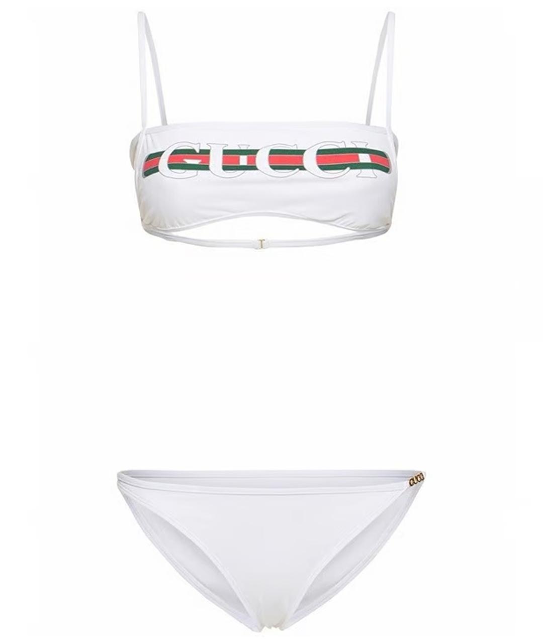 GUCCI Белый полиамидовый купальник, фото 1