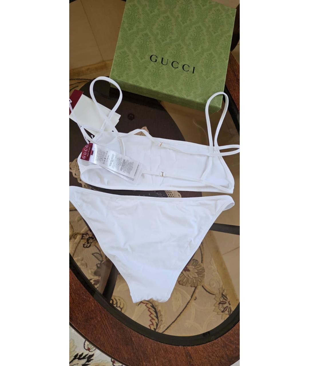 GUCCI Белый полиамидовый купальник, фото 2