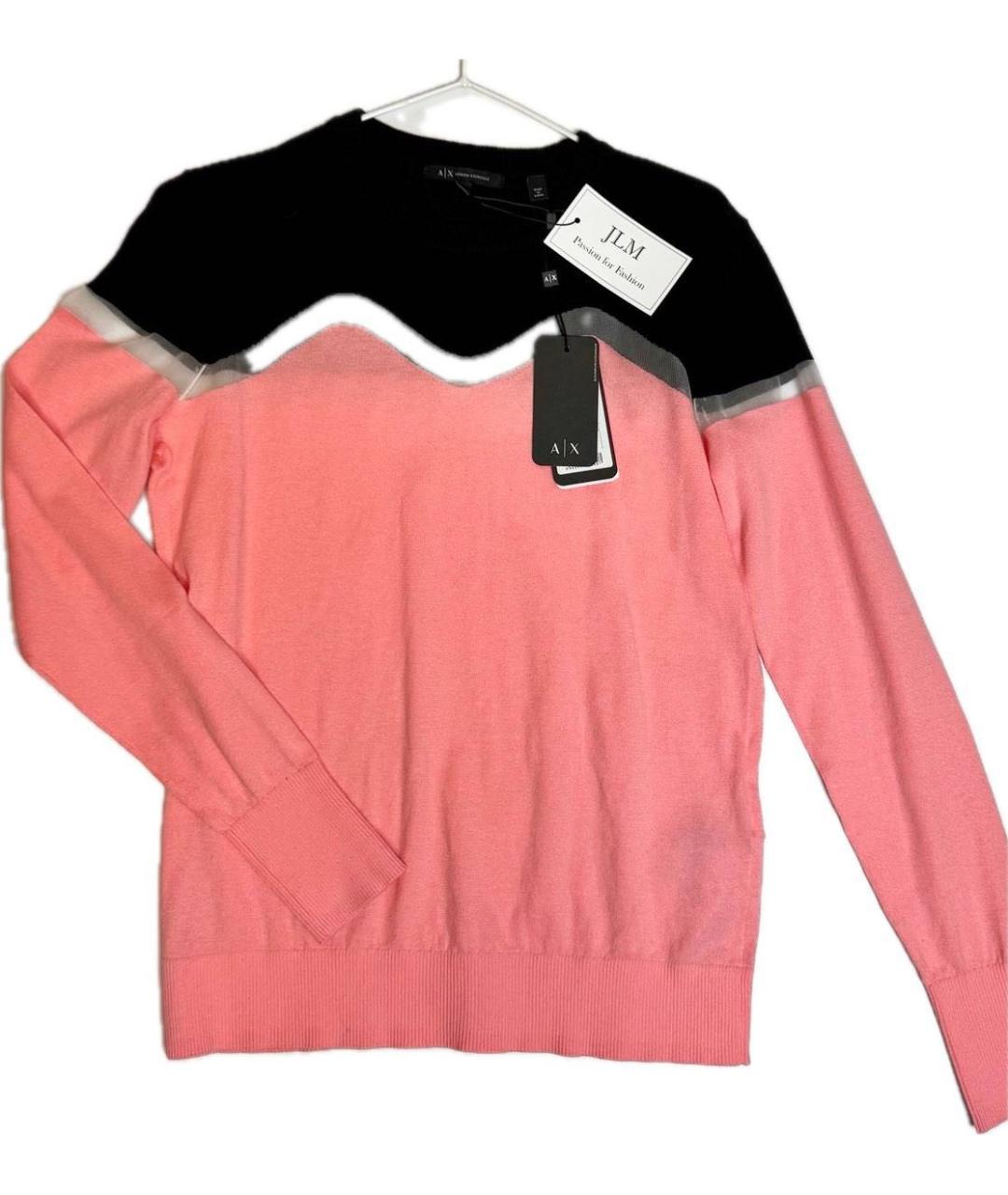 ARMANI EXCHANGE Розовый полиамидовый джемпер / свитер, фото 4