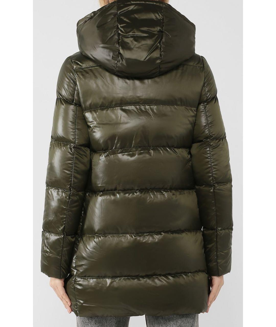 CALVIN KLEIN Зеленый полиэстеровый пуховик, фото 4