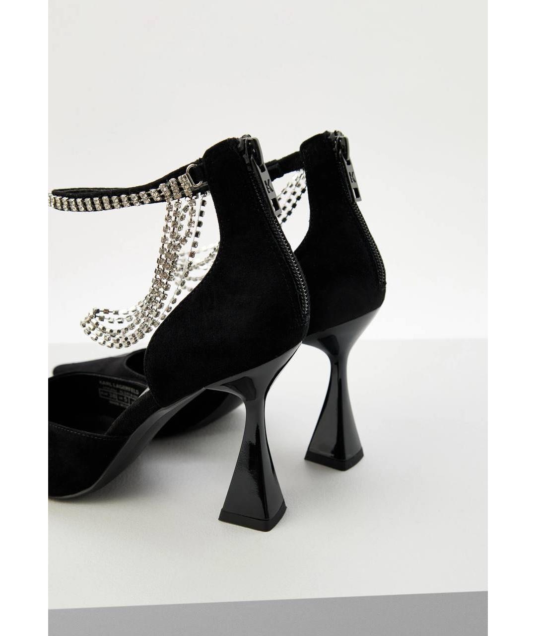 KARL LAGERFELD Черные замшевые туфли, фото 5