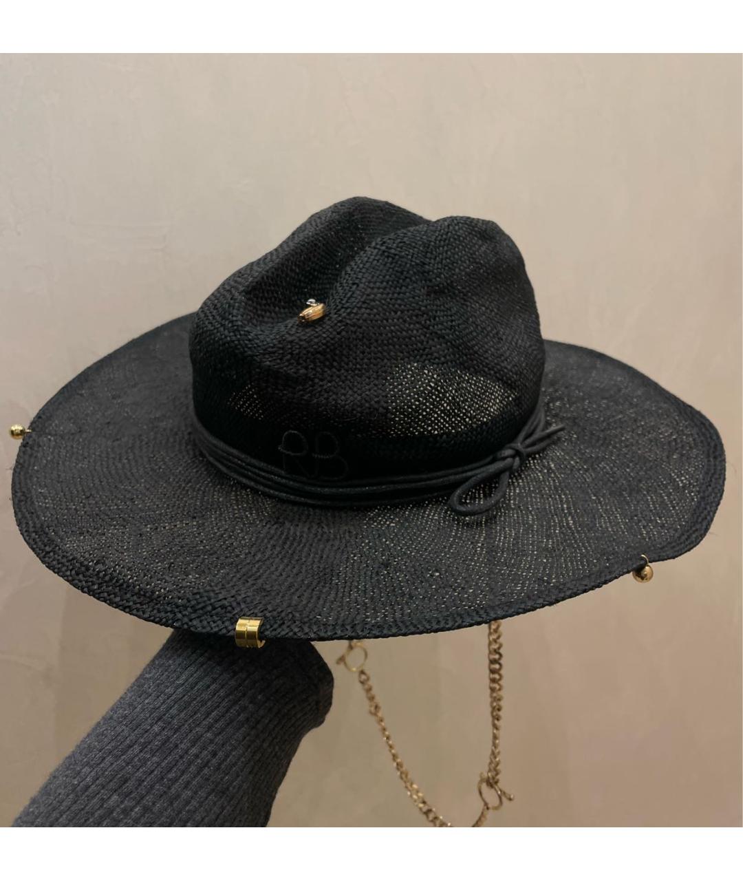 RUSLAN BAGINSKIY Черная синтетическая шляпа, фото 2