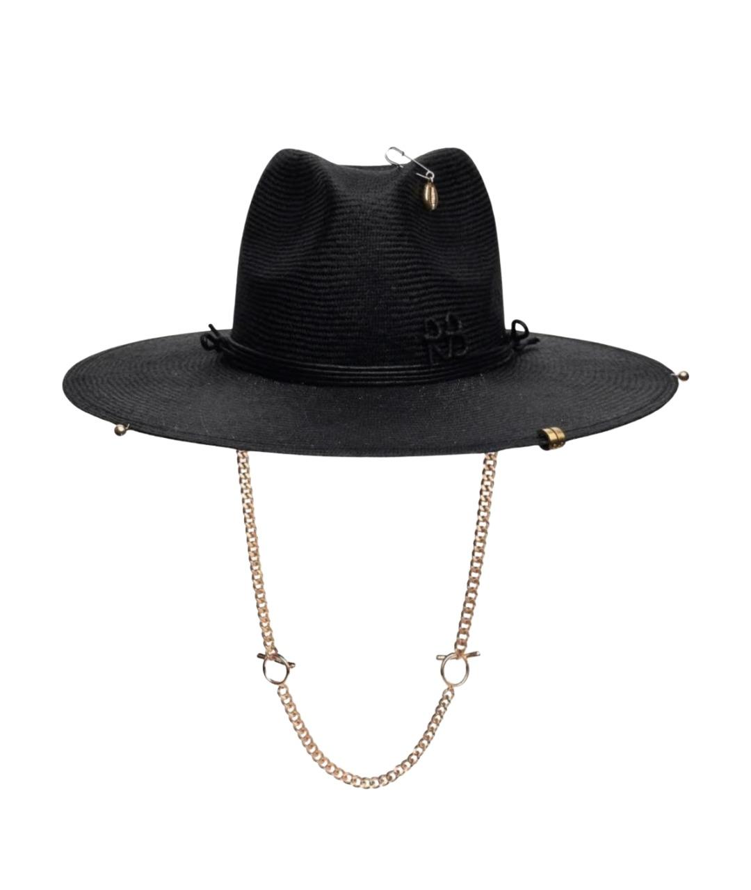 RUSLAN BAGINSKIY Черная синтетическая шляпа, фото 1