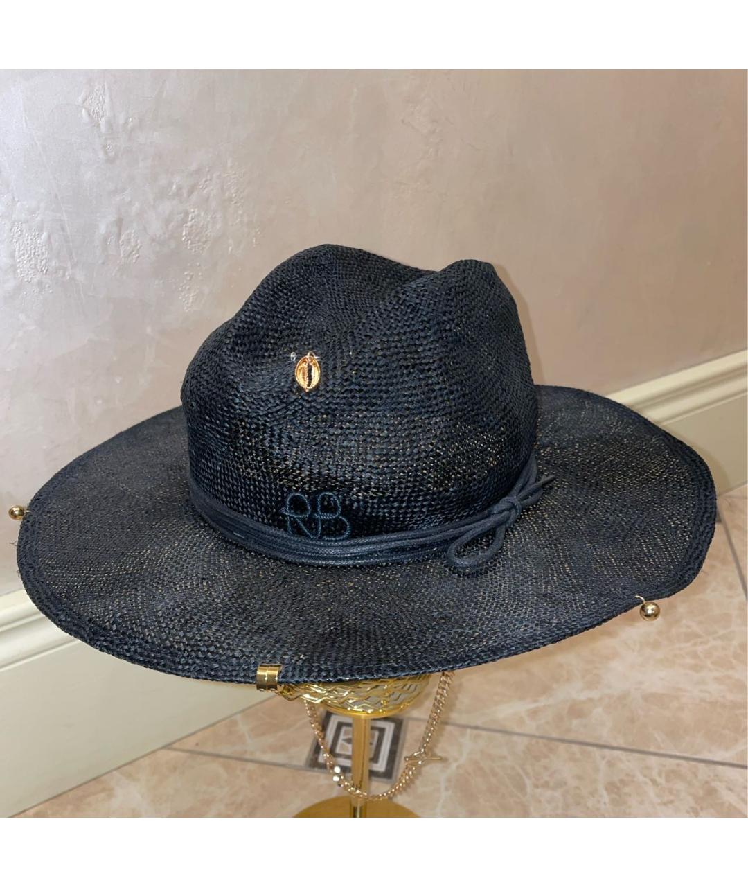 RUSLAN BAGINSKIY Черная синтетическая шляпа, фото 3