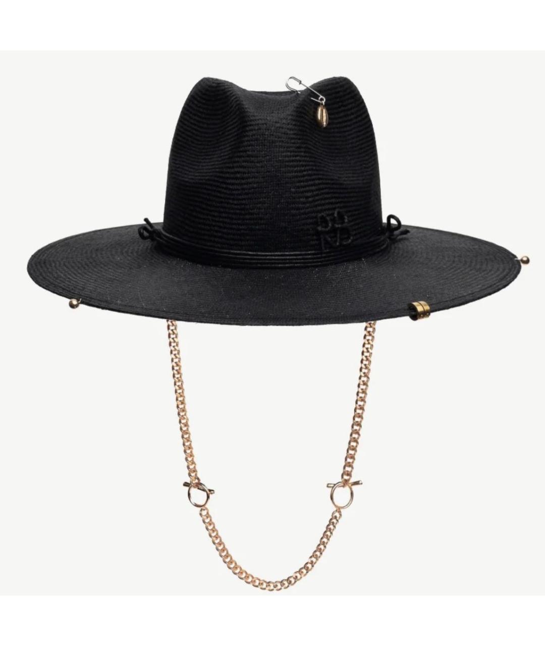 RUSLAN BAGINSKIY Черная синтетическая шляпа, фото 6