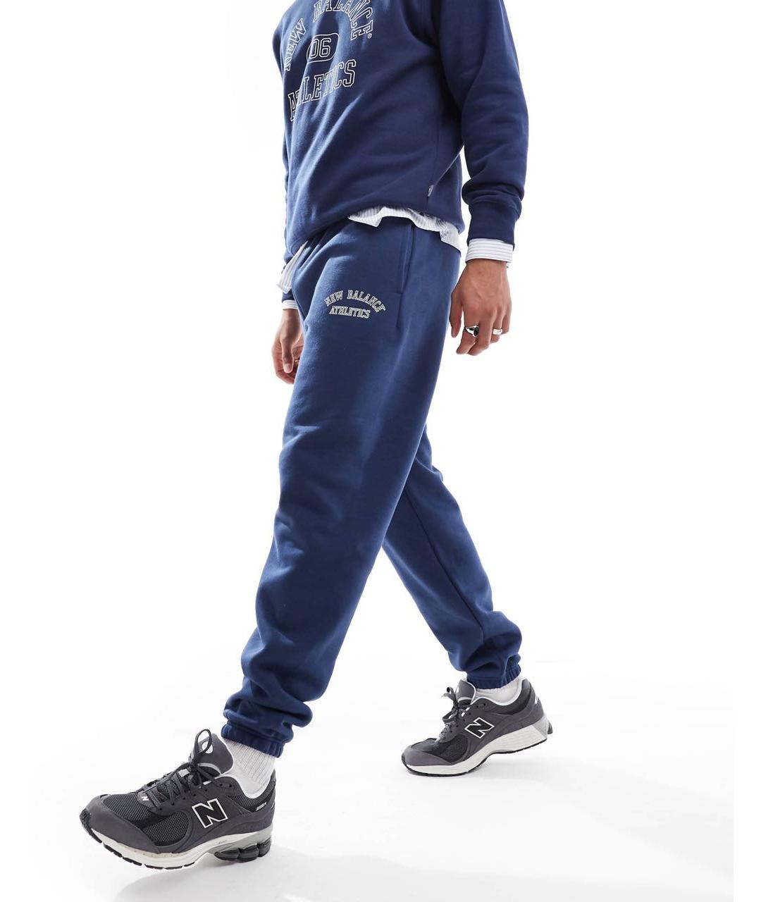 NEW BALANCE Синий хлопко-эластановый спортивный костюм, фото 6