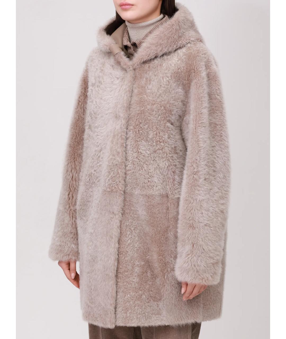 KITON Бежевая шуба, фото 5