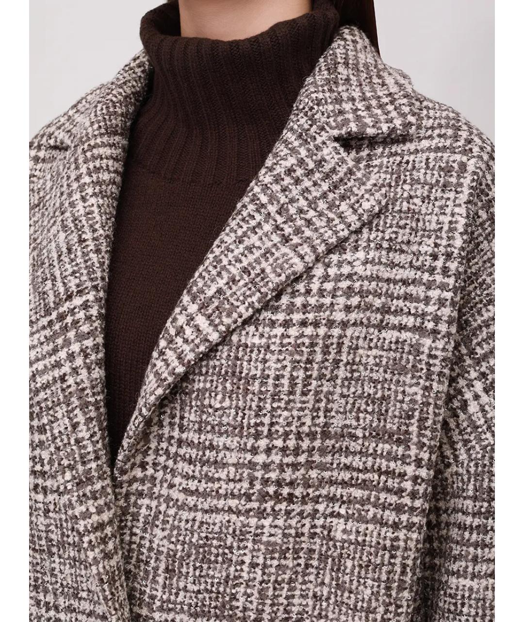 KITON Коричневое шерстяное пальто, фото 5