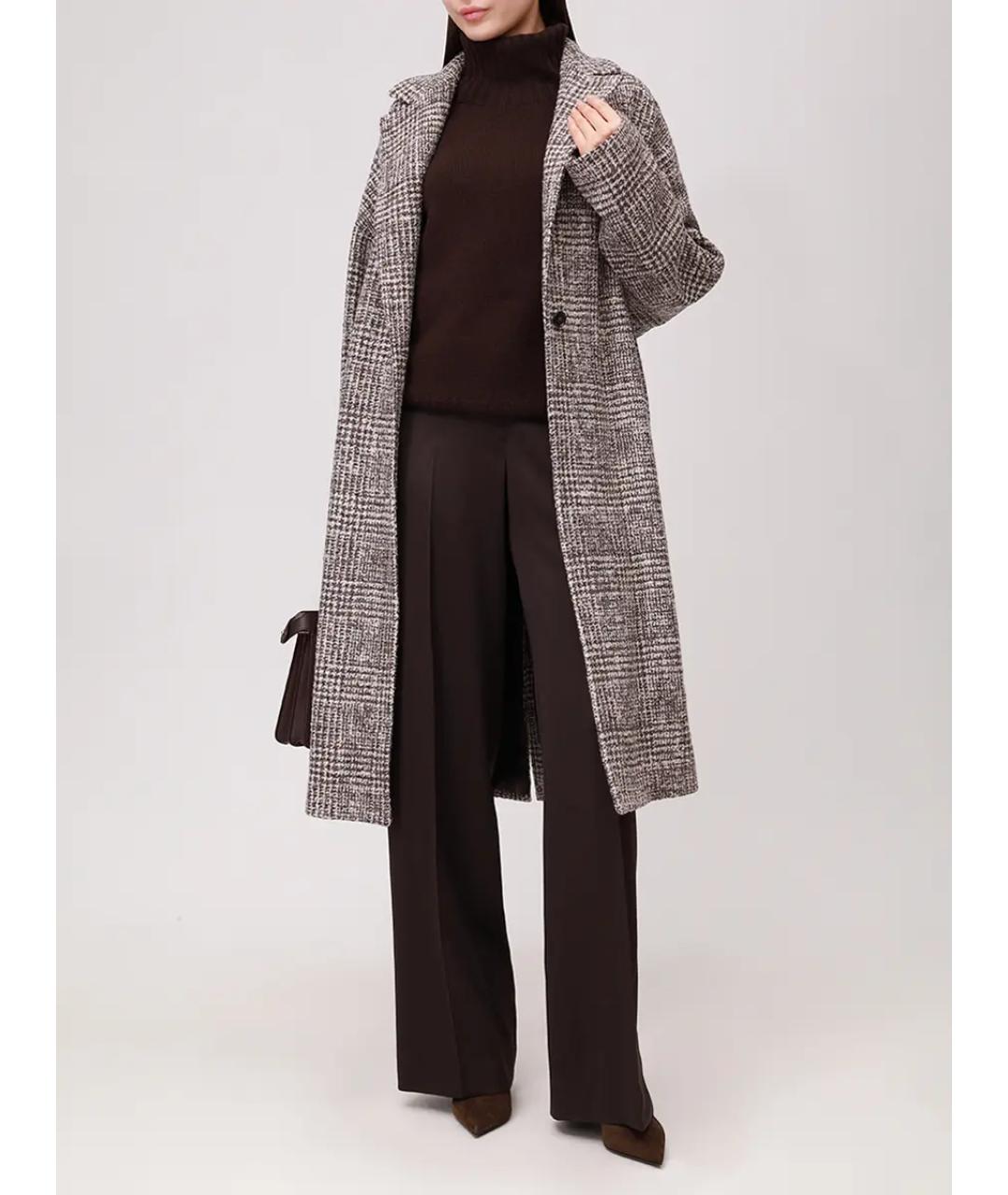 KITON Коричневое шерстяное пальто, фото 2