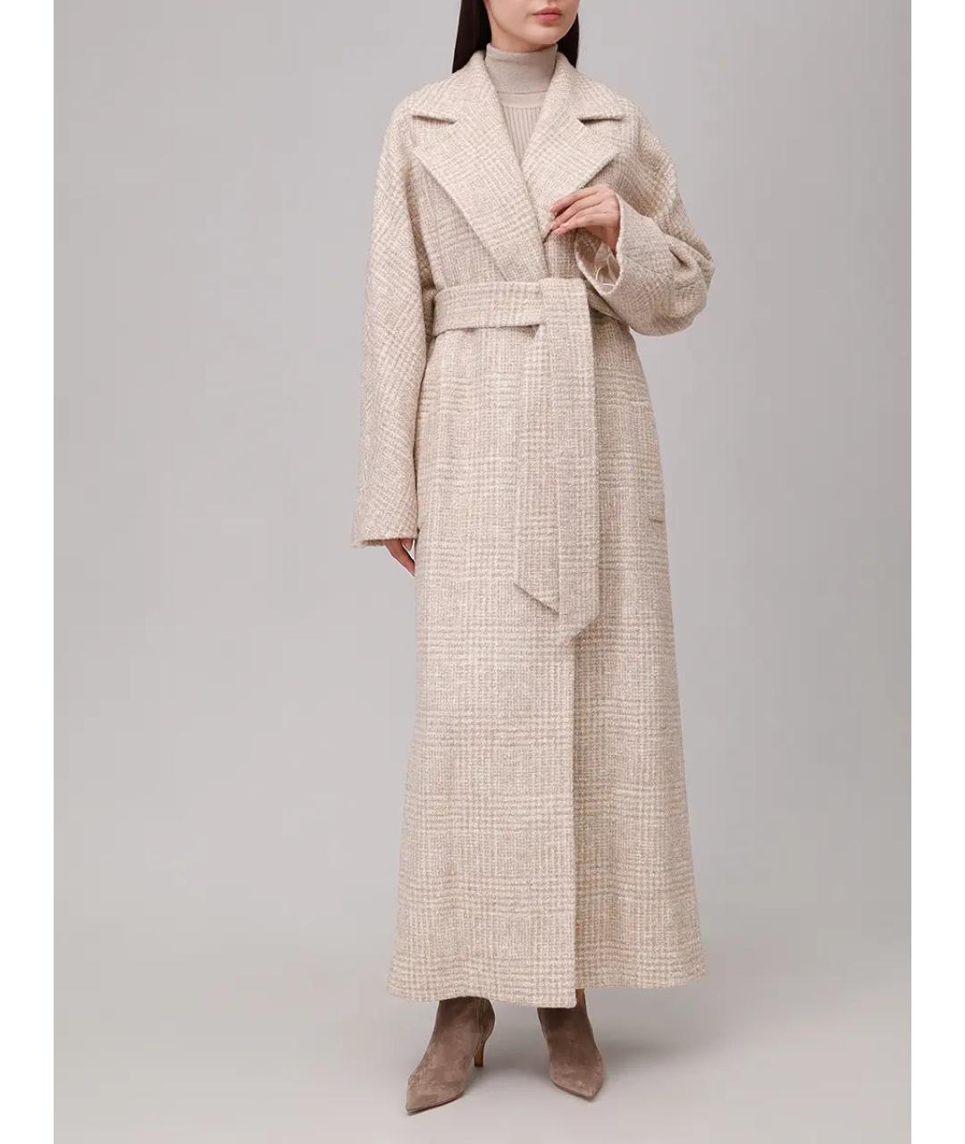 KITON Бежевое шерстяное пальто, фото 2