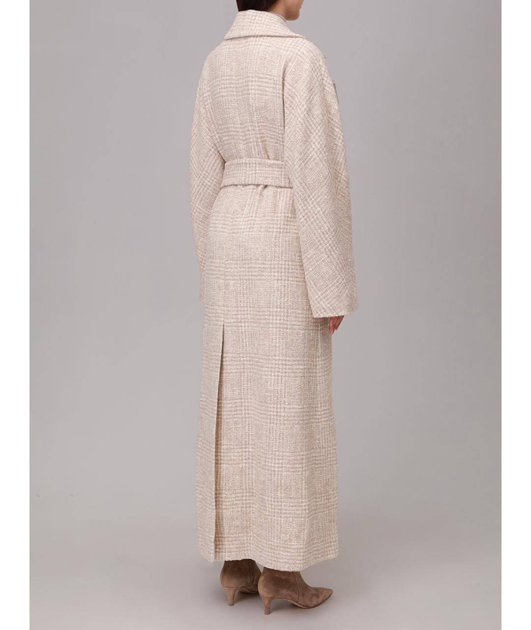 KITON Бежевое шерстяное пальто, фото 3