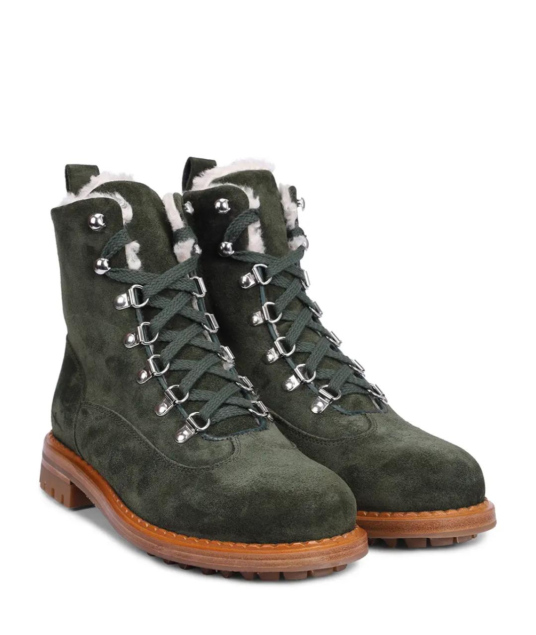 KITON Зеленые замшевые ботинки, фото 2