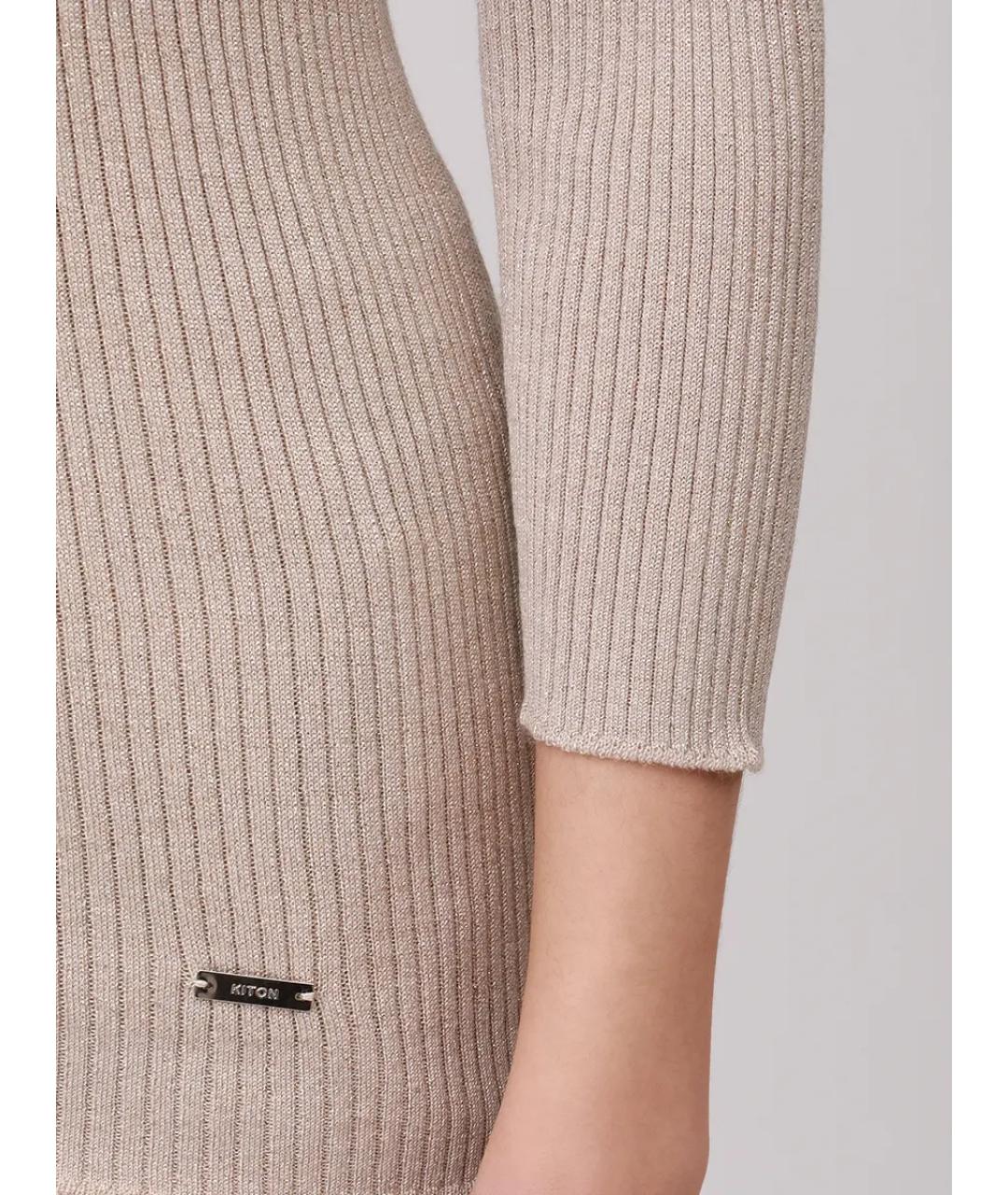 KITON Бежевая водолазка, фото 5