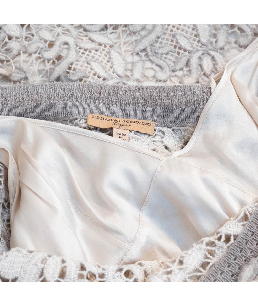 ERMANNO SCERVINO Бежевое шерстяное повседневное платье, фото 5