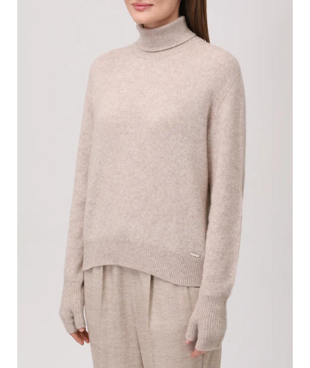 KITON Бежевый шерстяной джемпер / свитер, фото 4