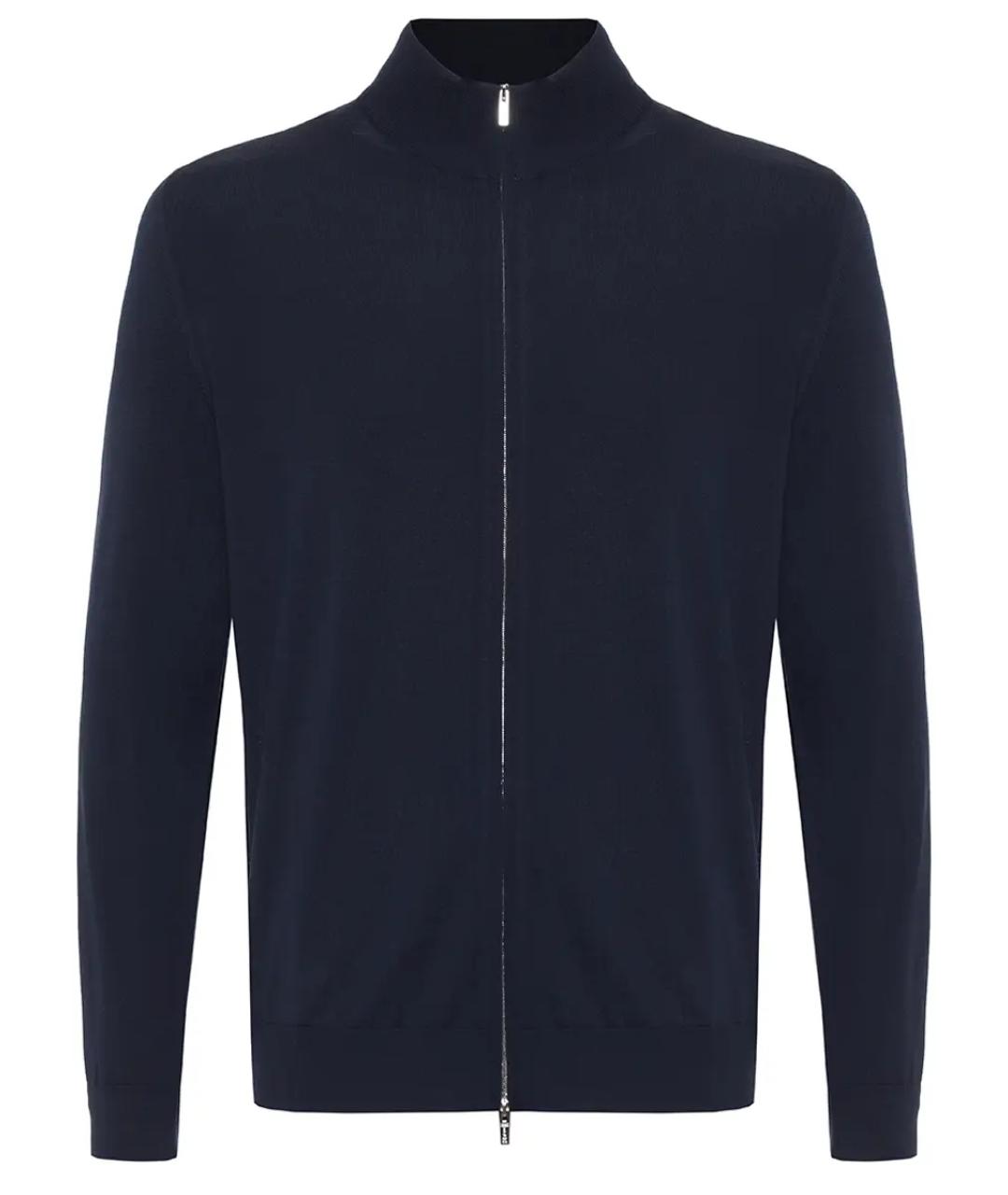 KITON Темно-синий шерстяной кардиган, фото 1