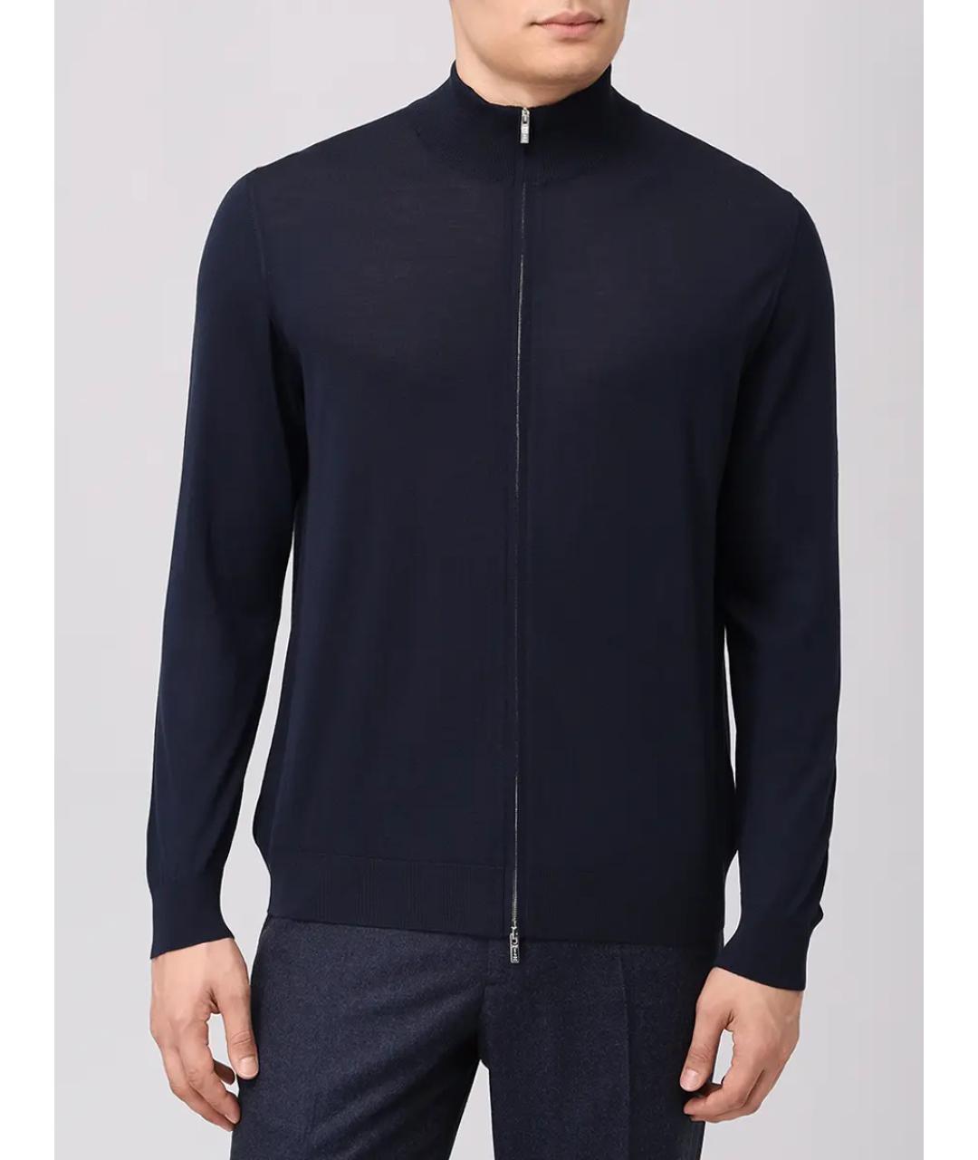 KITON Темно-синий шерстяной кардиган, фото 4