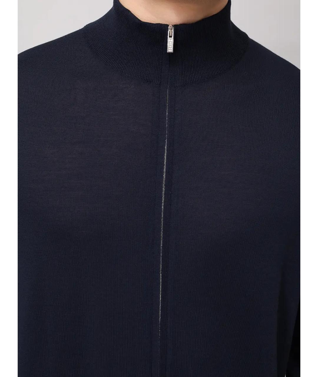 KITON Темно-синий шерстяной кардиган, фото 5