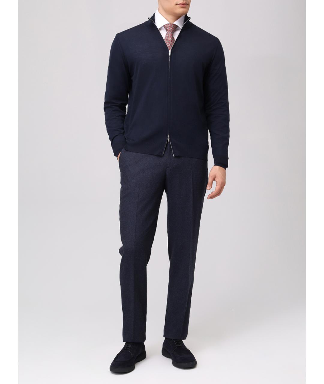 KITON Темно-синий шерстяной кардиган, фото 2