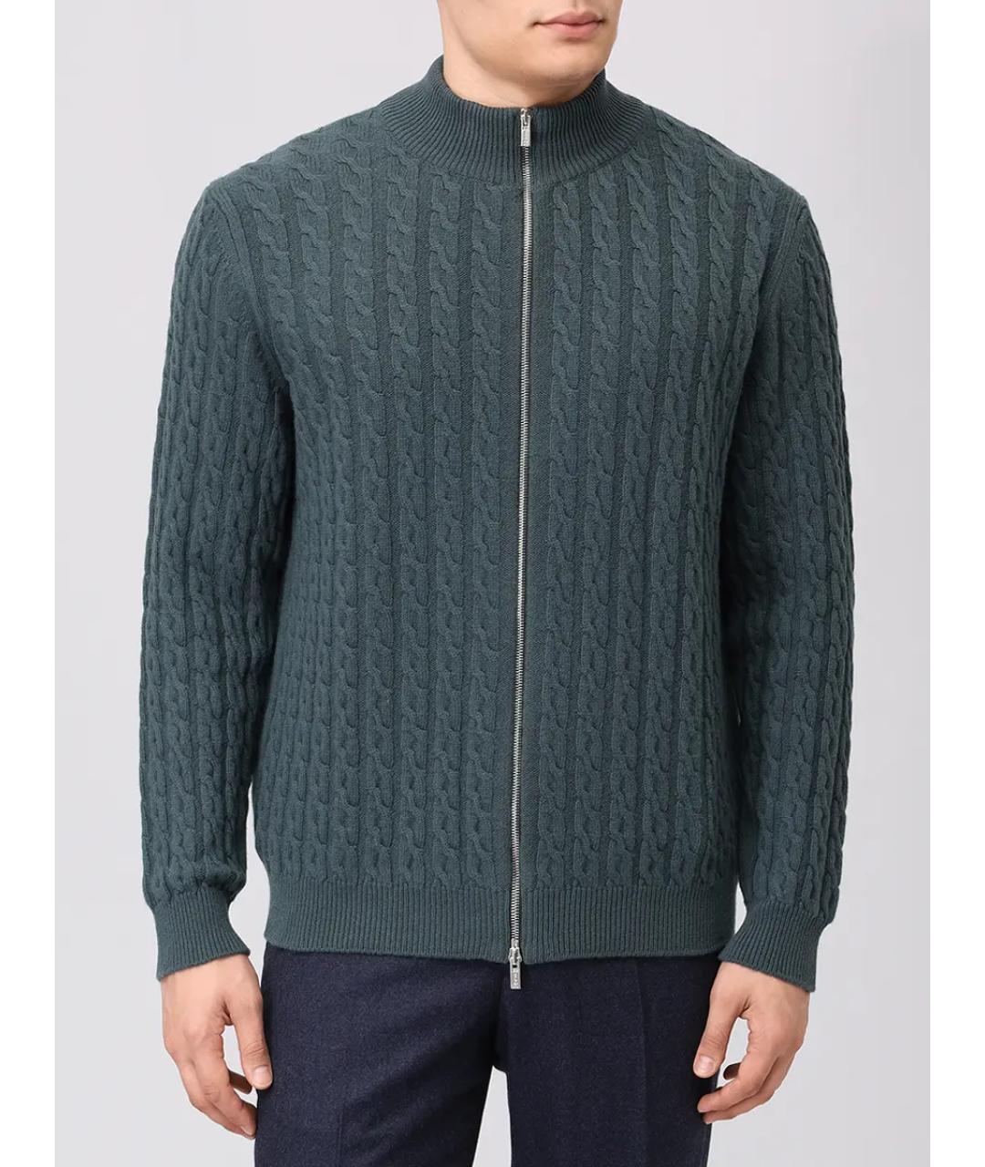 KITON Зеленый кашемировый кардиган, фото 4