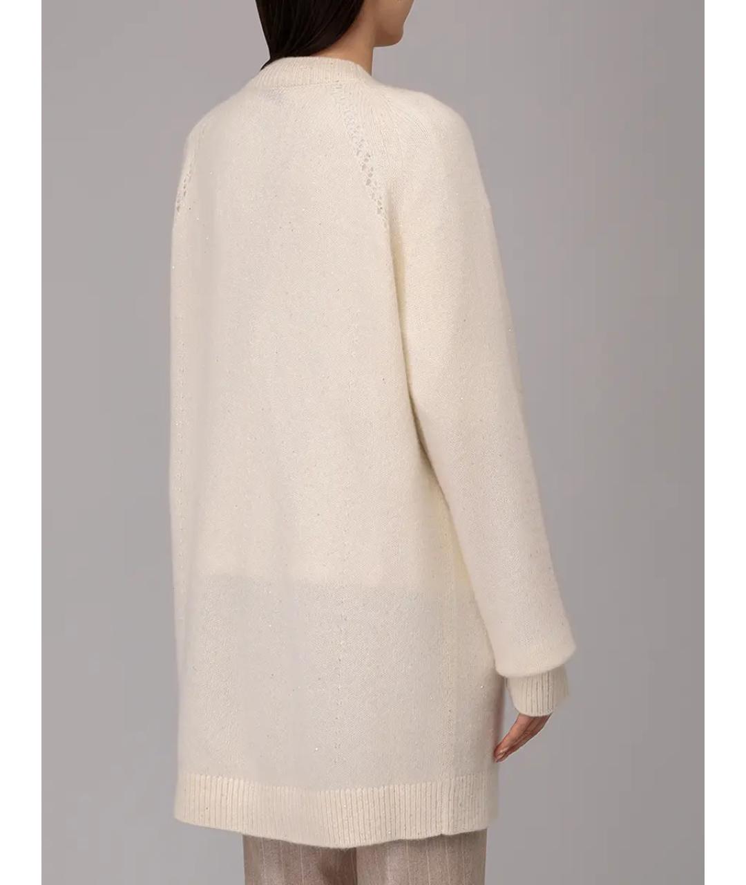 KITON Белый кашемировый кардиган, фото 3