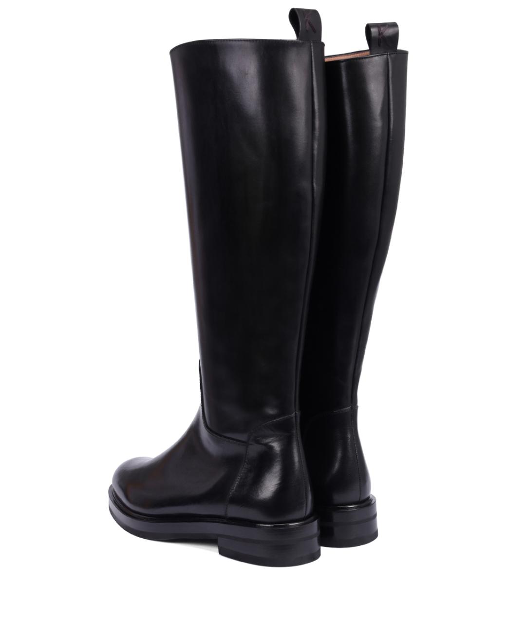 KITON Черные кожаные сапоги, фото 4